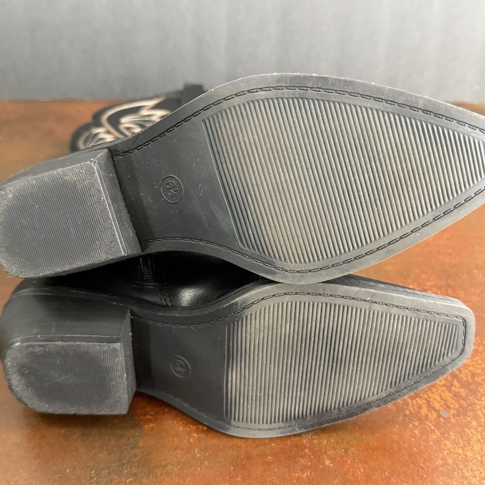 Wild Fabel Kenzi Brown Women's Tall Western Fun Rustic Dress Boots size 6.5 Edgy - Picture 7 of 16